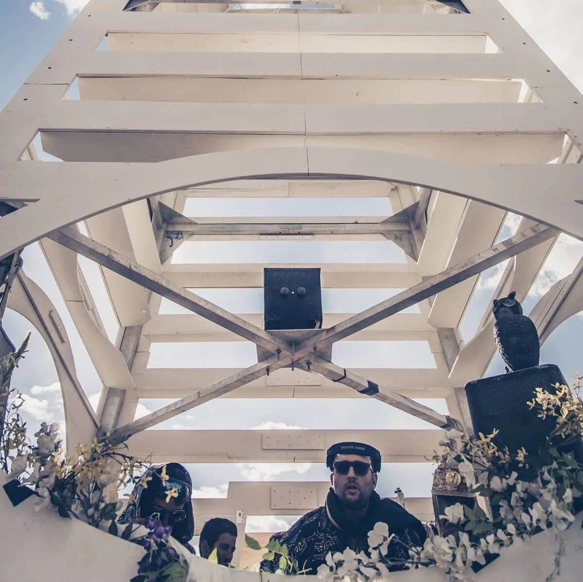 Papa Lu at Burning Man Tower